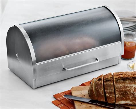 used metal bread box|large stainless steel bread box.